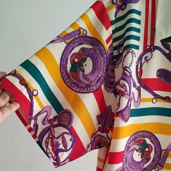 Vintage chain print Button down Shirt - Picture 3 of 6